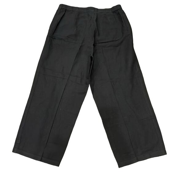Eileen Fisher Women's Linen Blend Wide Leg Cropped Pants Black Size M - Picture 2 of 7